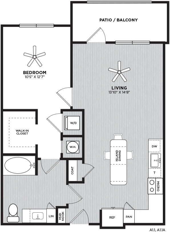 A Space So Chic and Spacious - Float luxury one-bedroom and one-bathroom floor plan